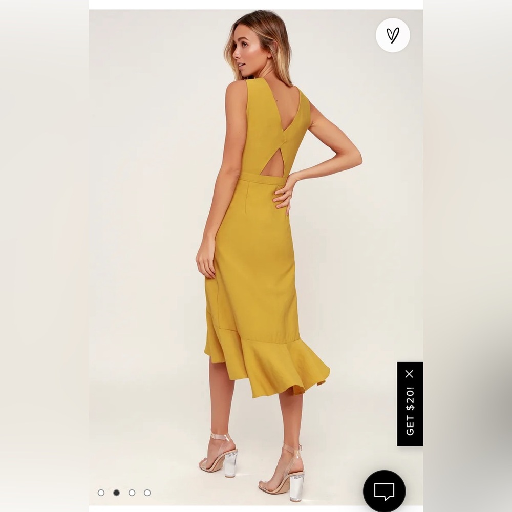 Lulus Mustard dress from 2019 collection - Picture 3 of 4